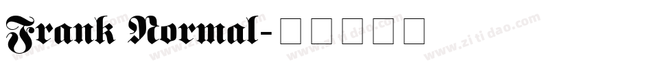 Frank Normal字体转换